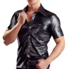 Svenjoyment Chemise LEO imitation Cuir Noir